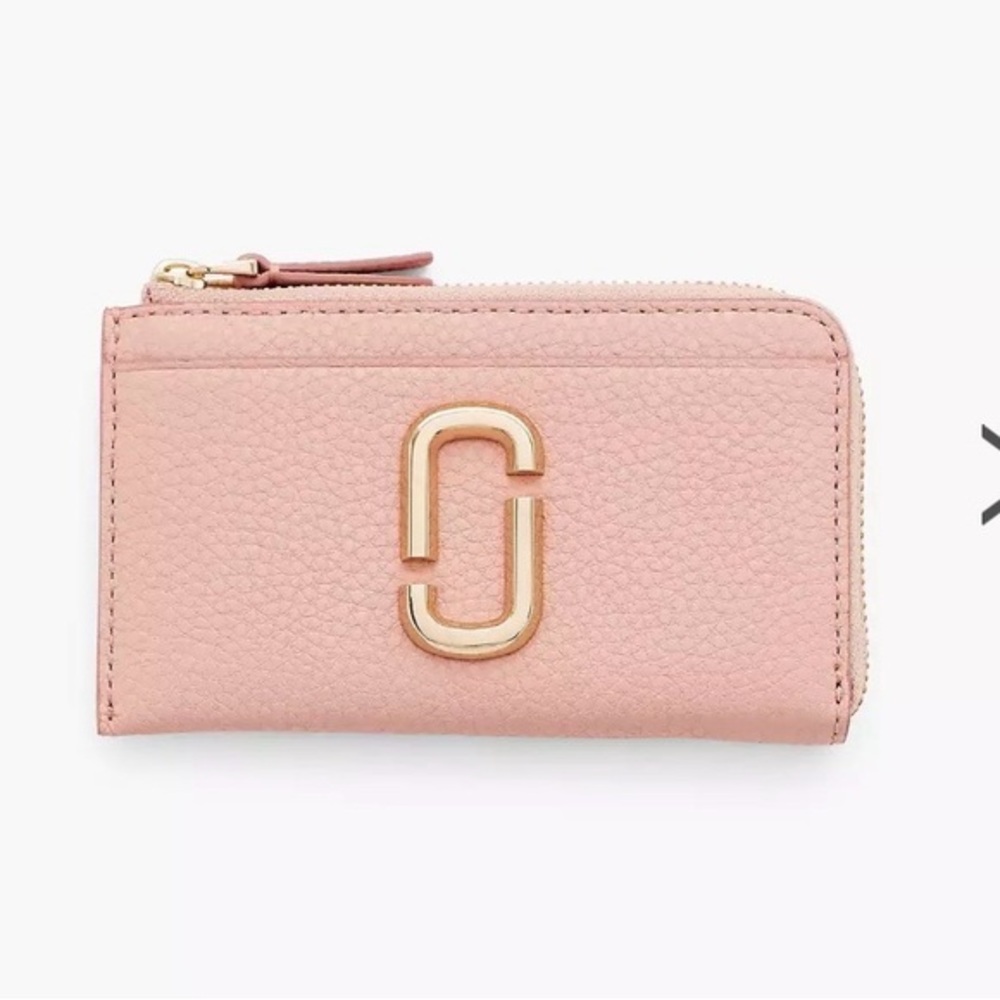 NWT Marc Jacobs Pebble J Marc Top Zip Wallet Rose